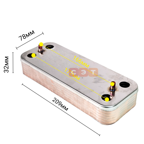 Теплообменник ГВС (вторичный) Gidex 0020119606-AAA